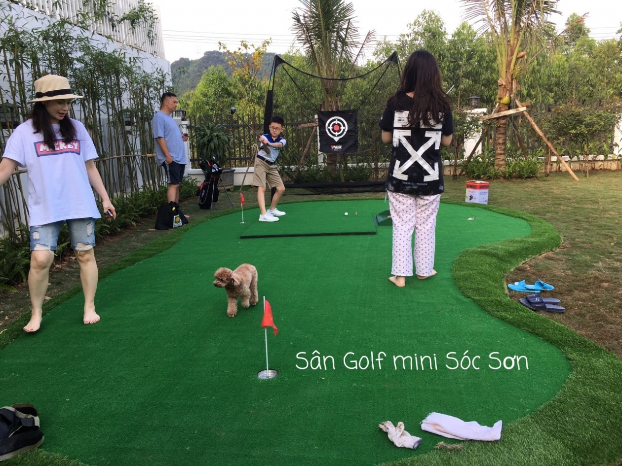 Hoàn thiện sân golf mini tại nhà Sóc Sơn Hà Nội