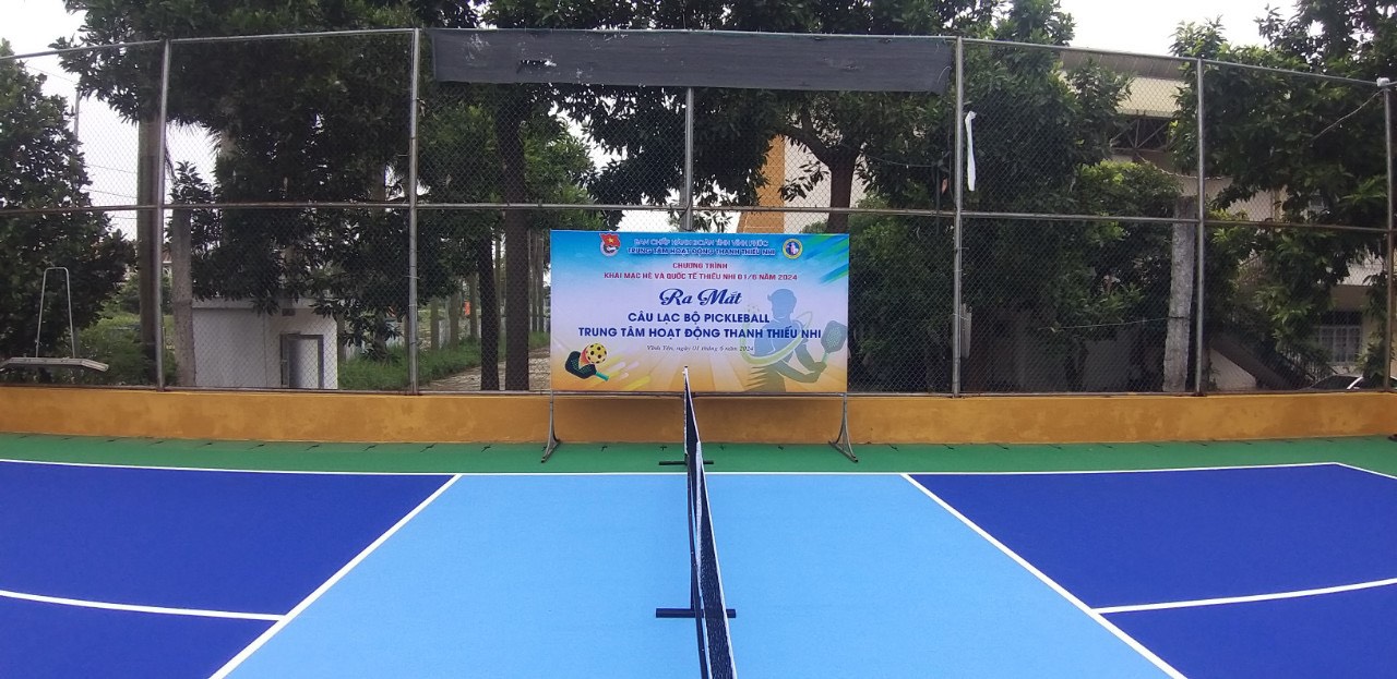 Cụm 4 sân Pickleball tại Cung thiếu Nhi tỉnh Vĩnh Phúc